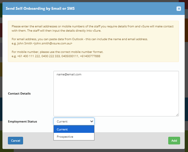 Add email self onboarding