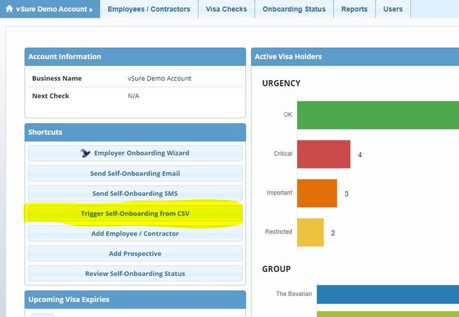 Trigger Self Onboard